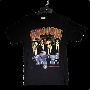 Bon Jovi 2003 Tour Graphic Band T-Shirt Black Size Medium
